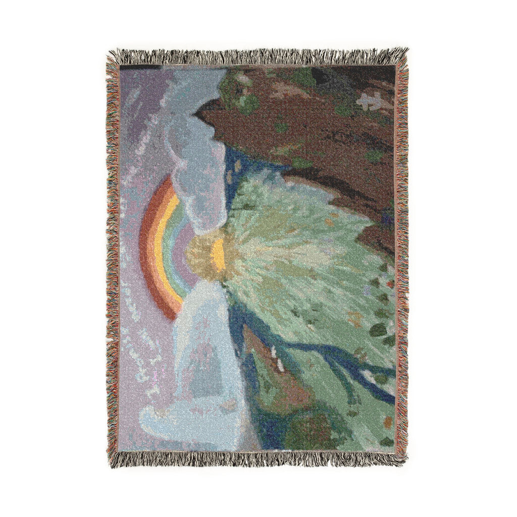 God Art by JL woven blanket : Noah's Ark and The Promise of God