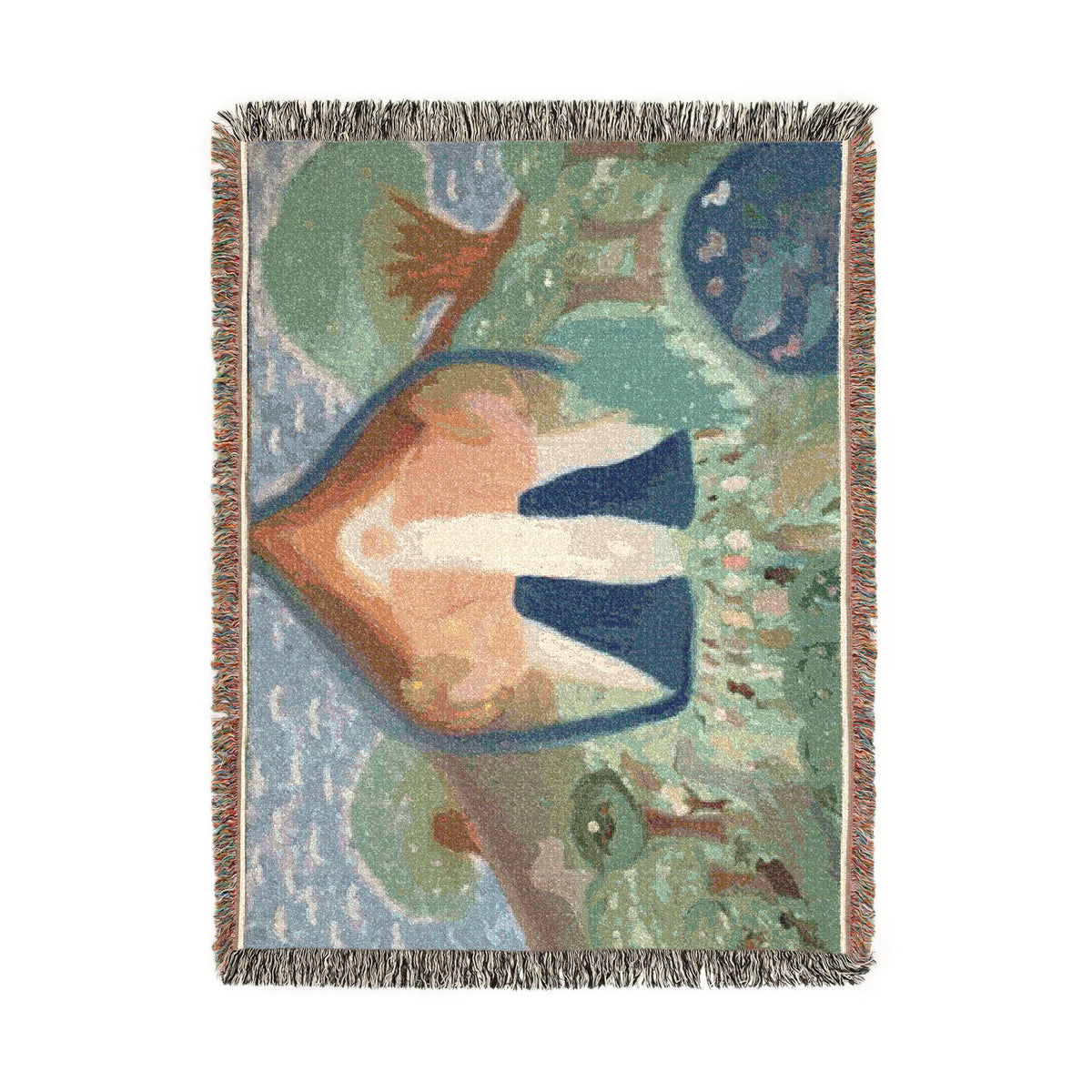 God Art by JL woven blanket : God at The Garden of Edin