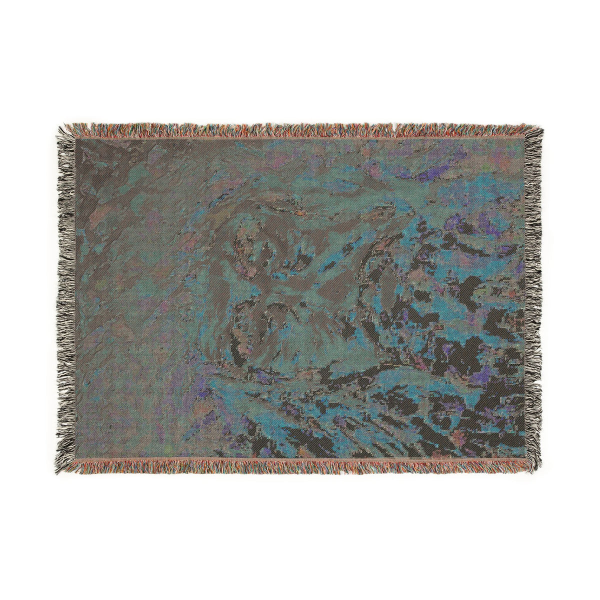 God Art by JL woven blanket : Face of God