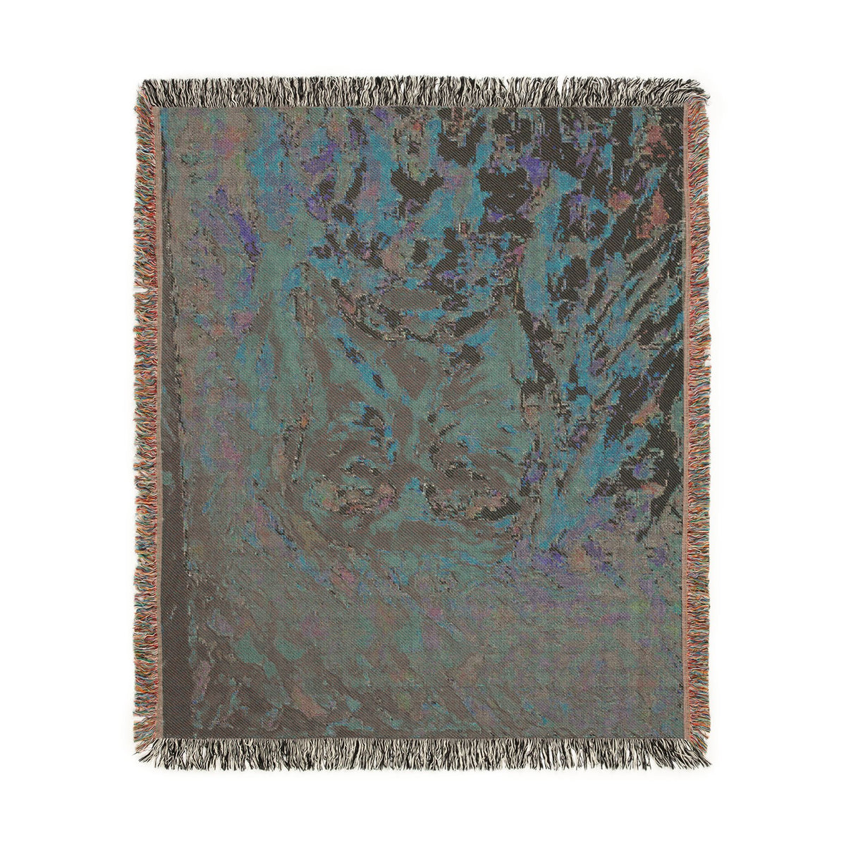 God Art by JL woven blanket : Face of God