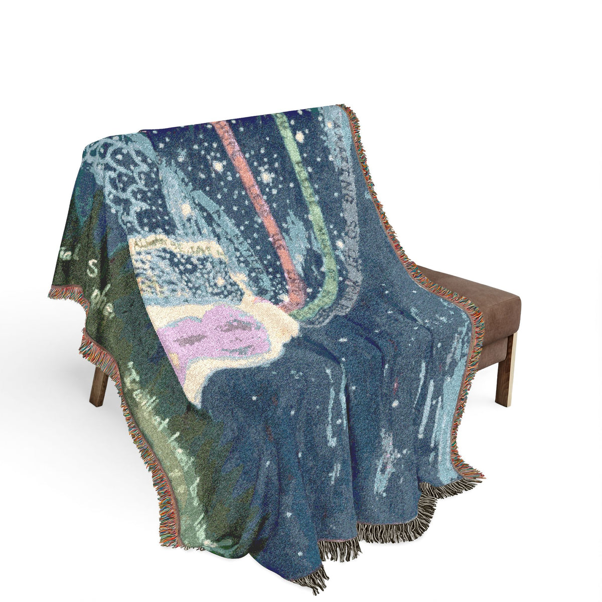God Art by JL woven blanket : Our Celestial Shepherd