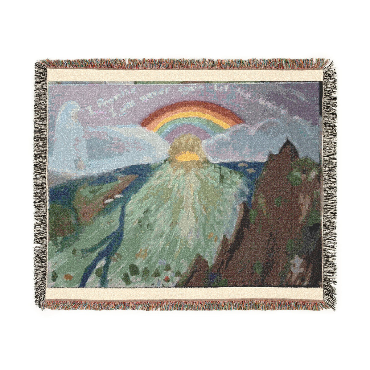 God Art by JL woven blanket : Noah's Ark and The Promise of God