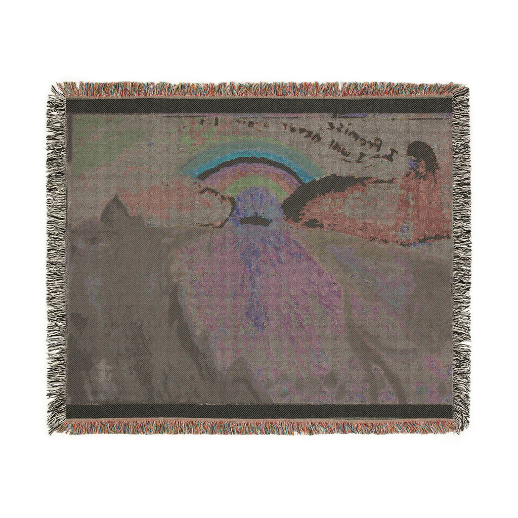 God Art by JL woven blanket : Noah's Ark and The Promise of God