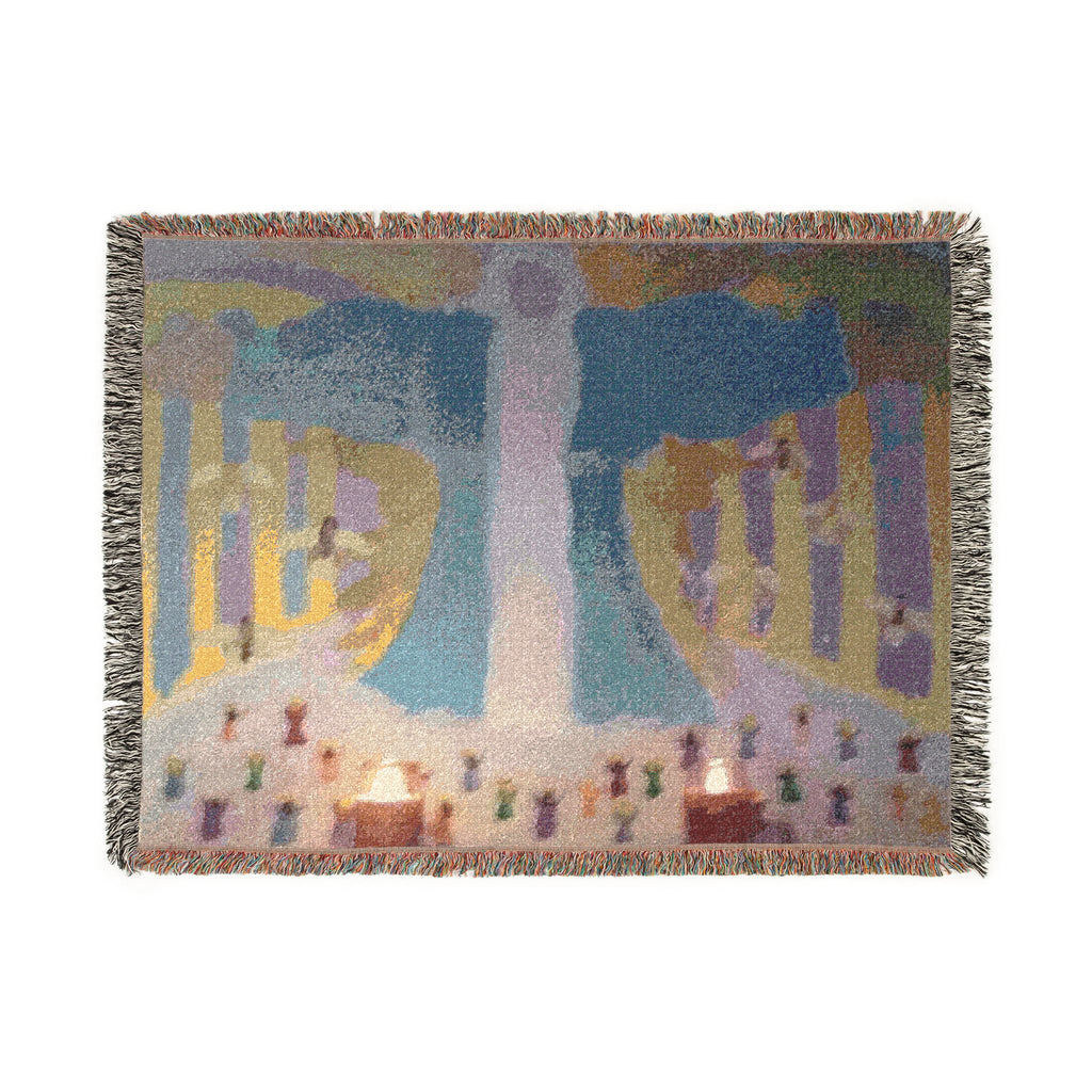 God Art by JL woven blanket : Open thy Gates Oh Lord