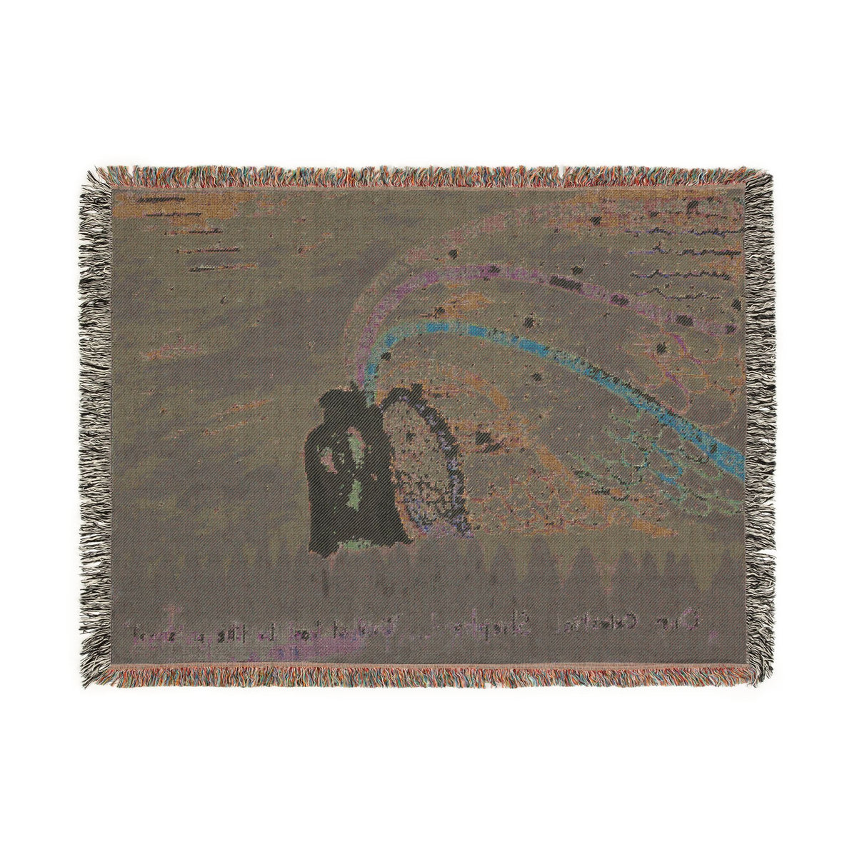 God Art by JL woven blanket : Our Celestial Shepherd