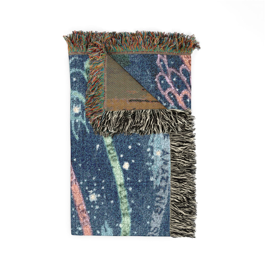 God Art by JL woven blanket : Our Celestial Shepherd
