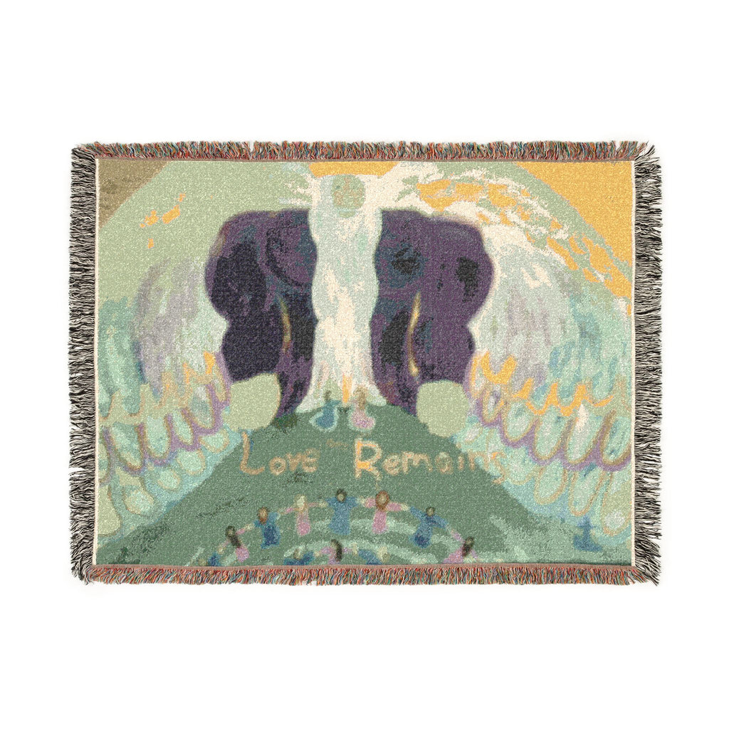 God Art by JL woven blanket : Love Remains