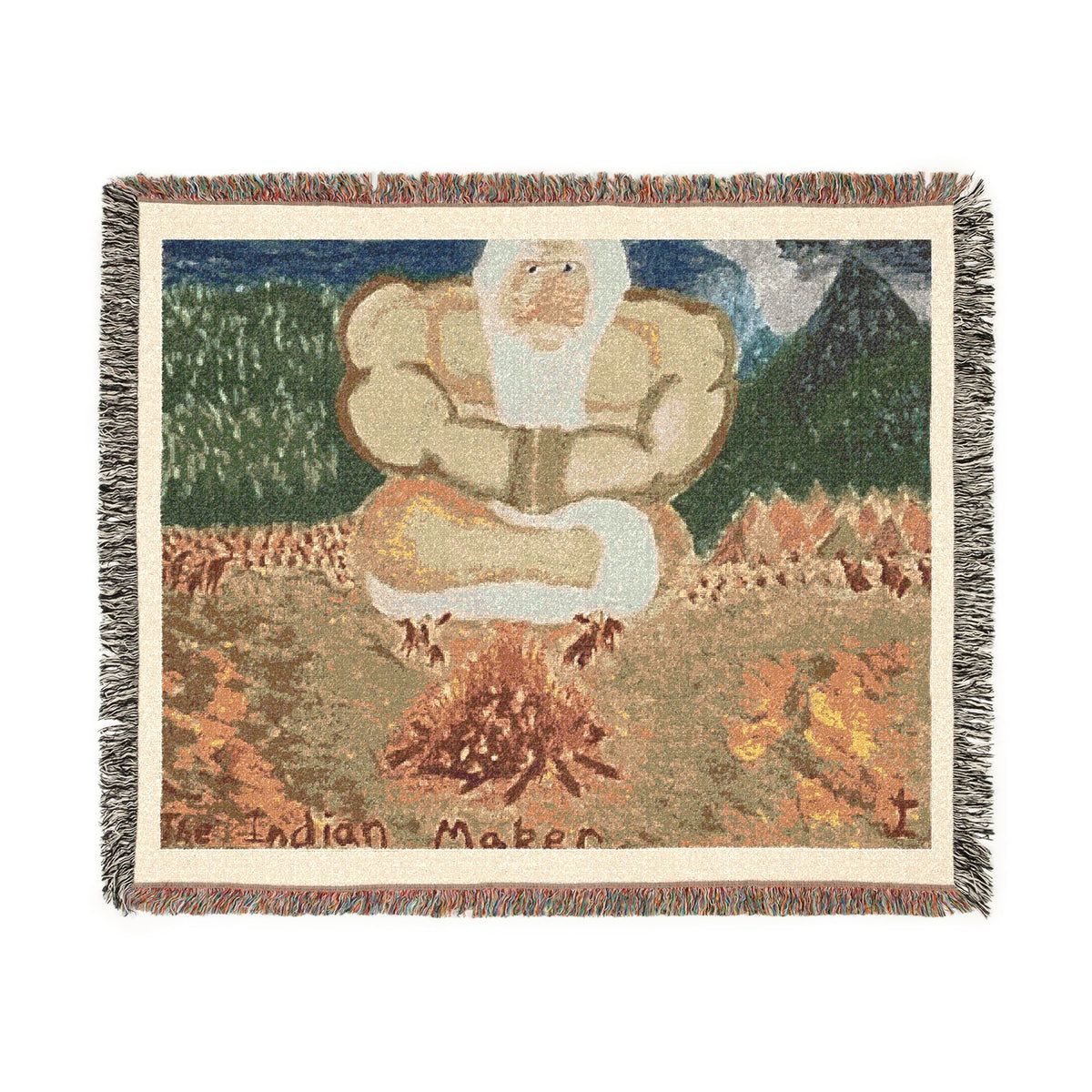 God Art by JL woven blanket : The Indian Maker