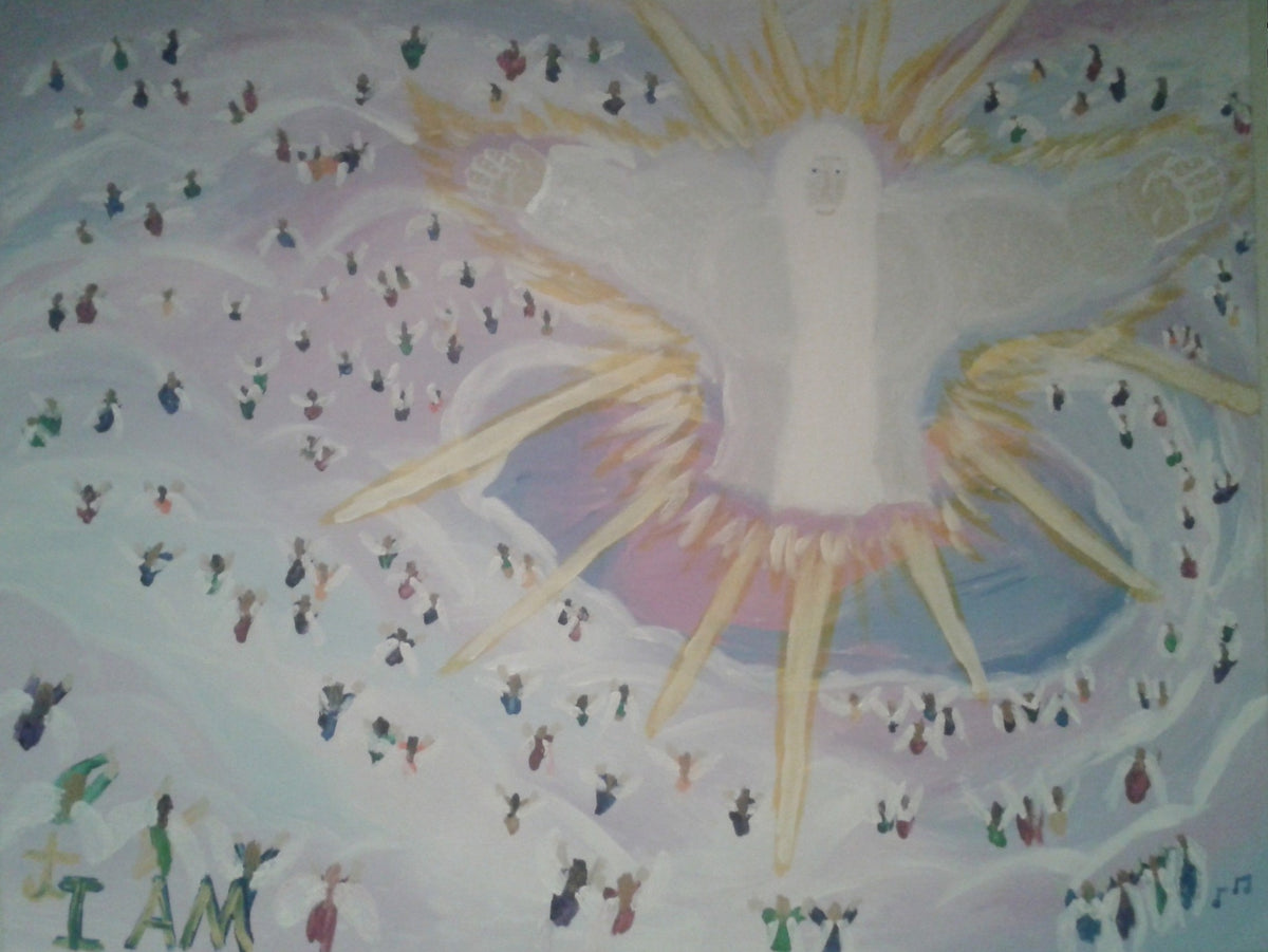 God Art by JL woven blanket : The Great I AM!