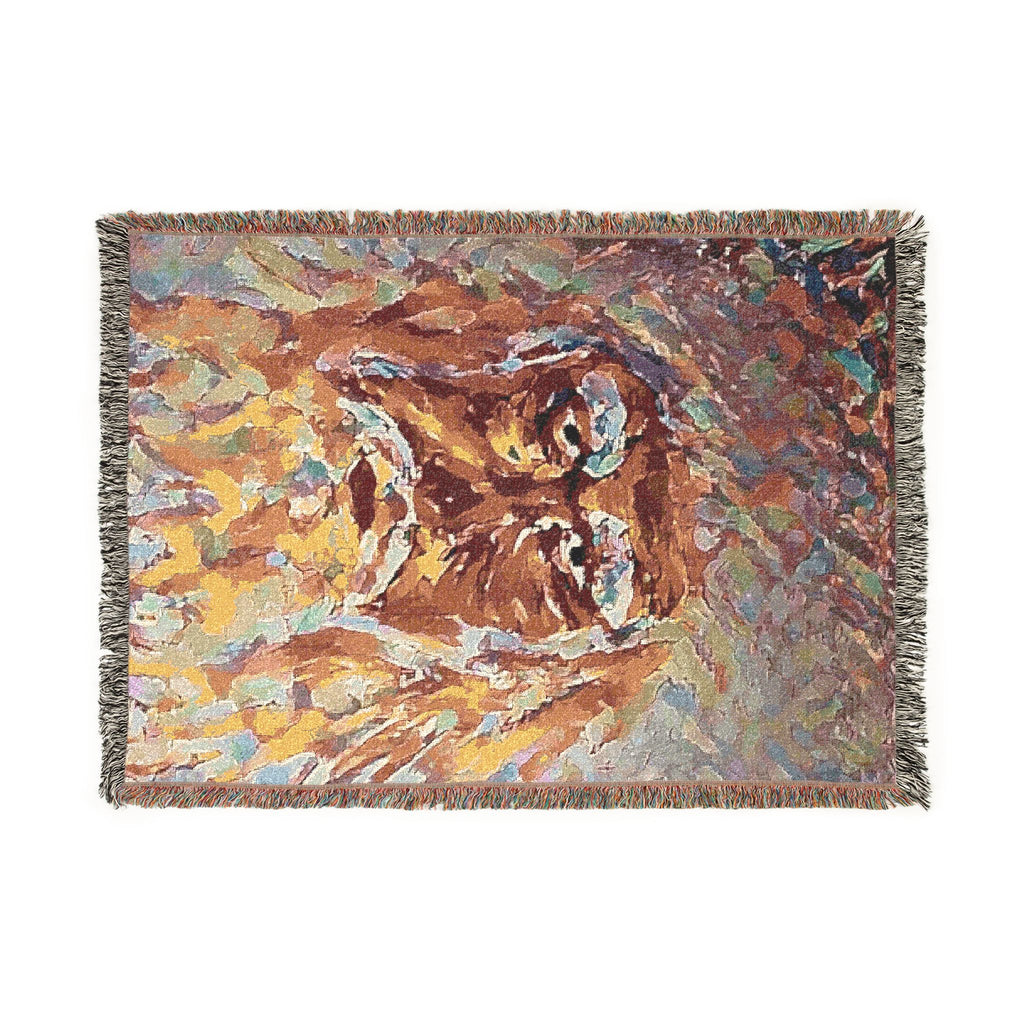 God Art by JL woven blanket : Face of God