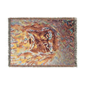 God Art by JL woven blanket : Face of God