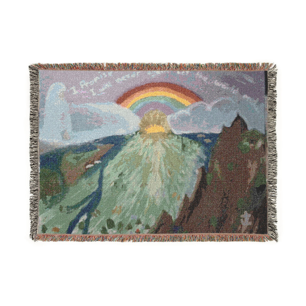 God Art by JL woven blanket : Noah's Ark and The Promise of God