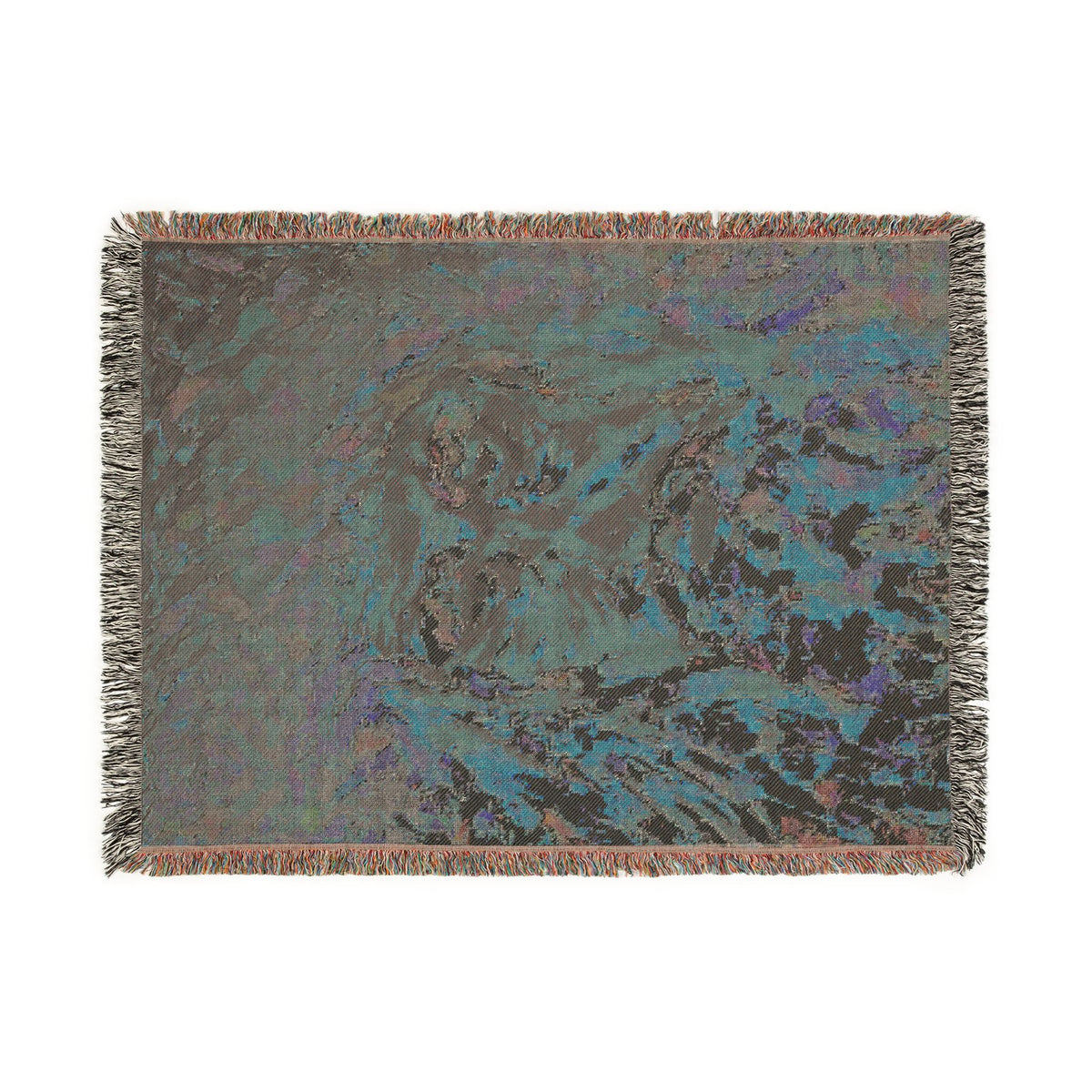 God Art by JL woven blanket : Face of God
