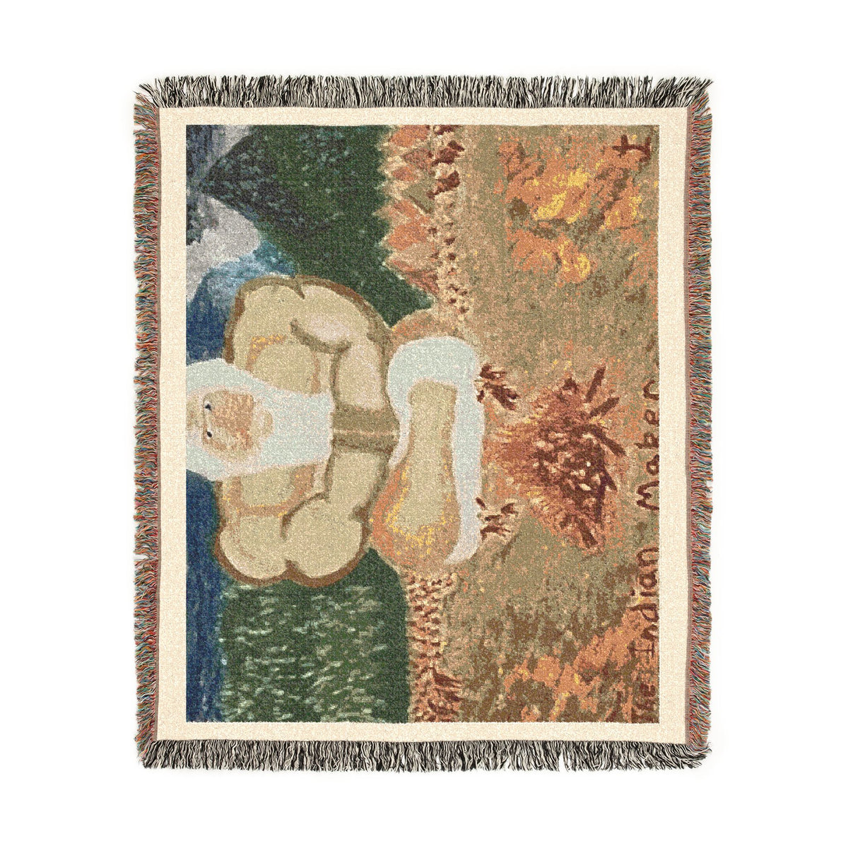 God Art by JL woven blanket : The Indian Maker