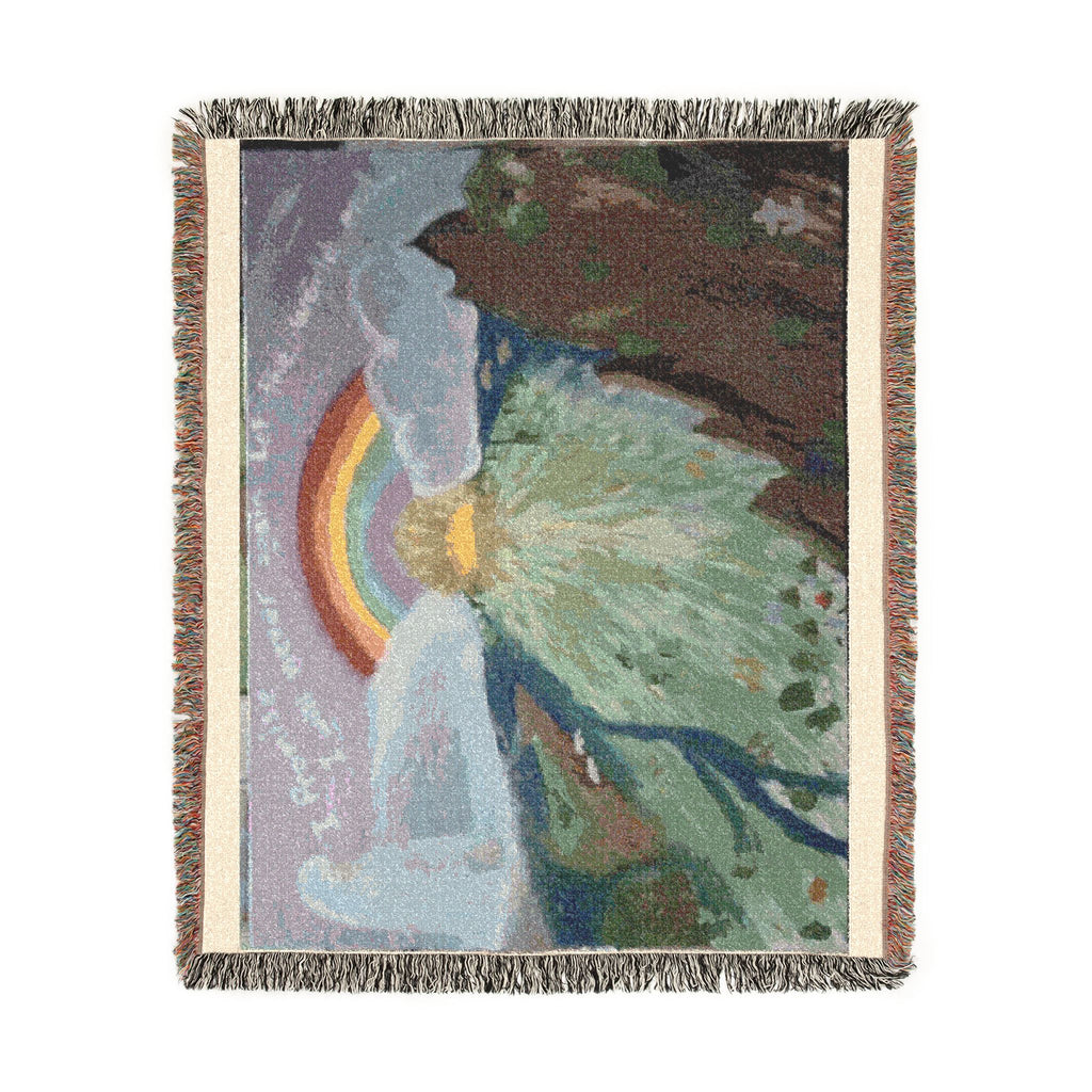 God Art by JL woven blanket : Noah's Ark and The Promise of God