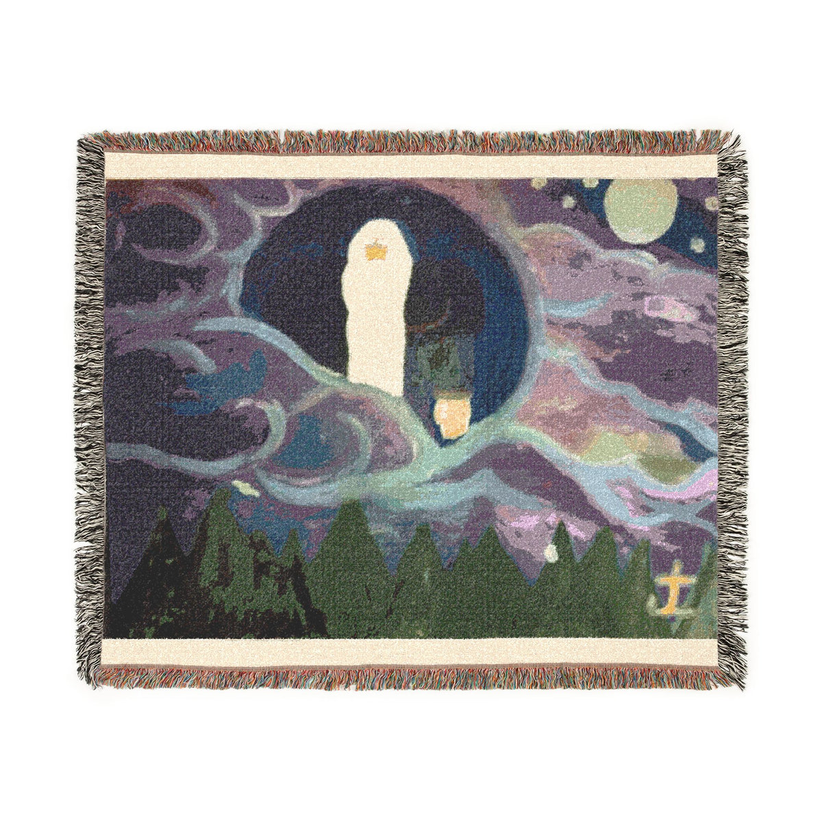 God Art by JL woven blanket : The Vision of God Almighty