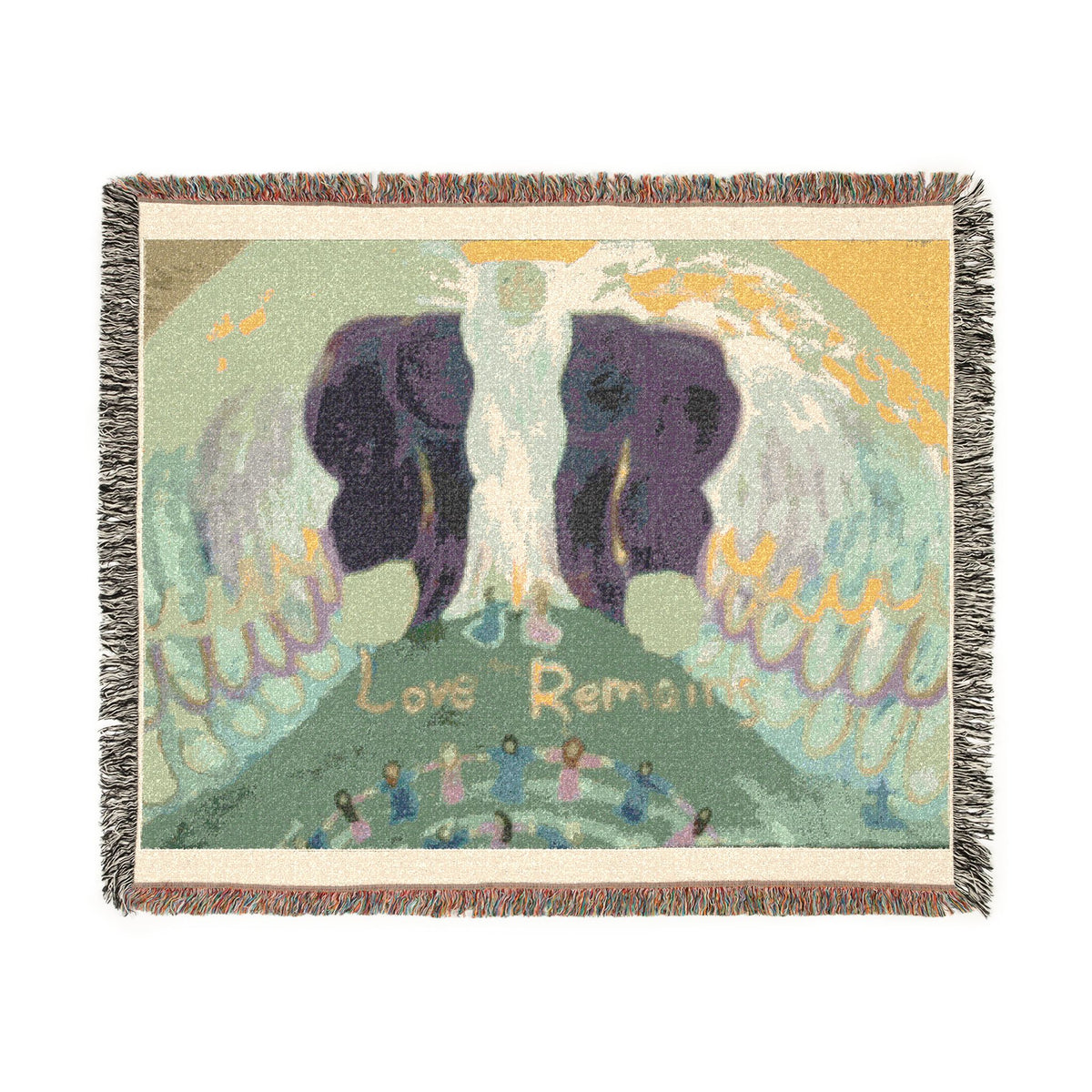 God Art by JL woven blanket : Love Remains