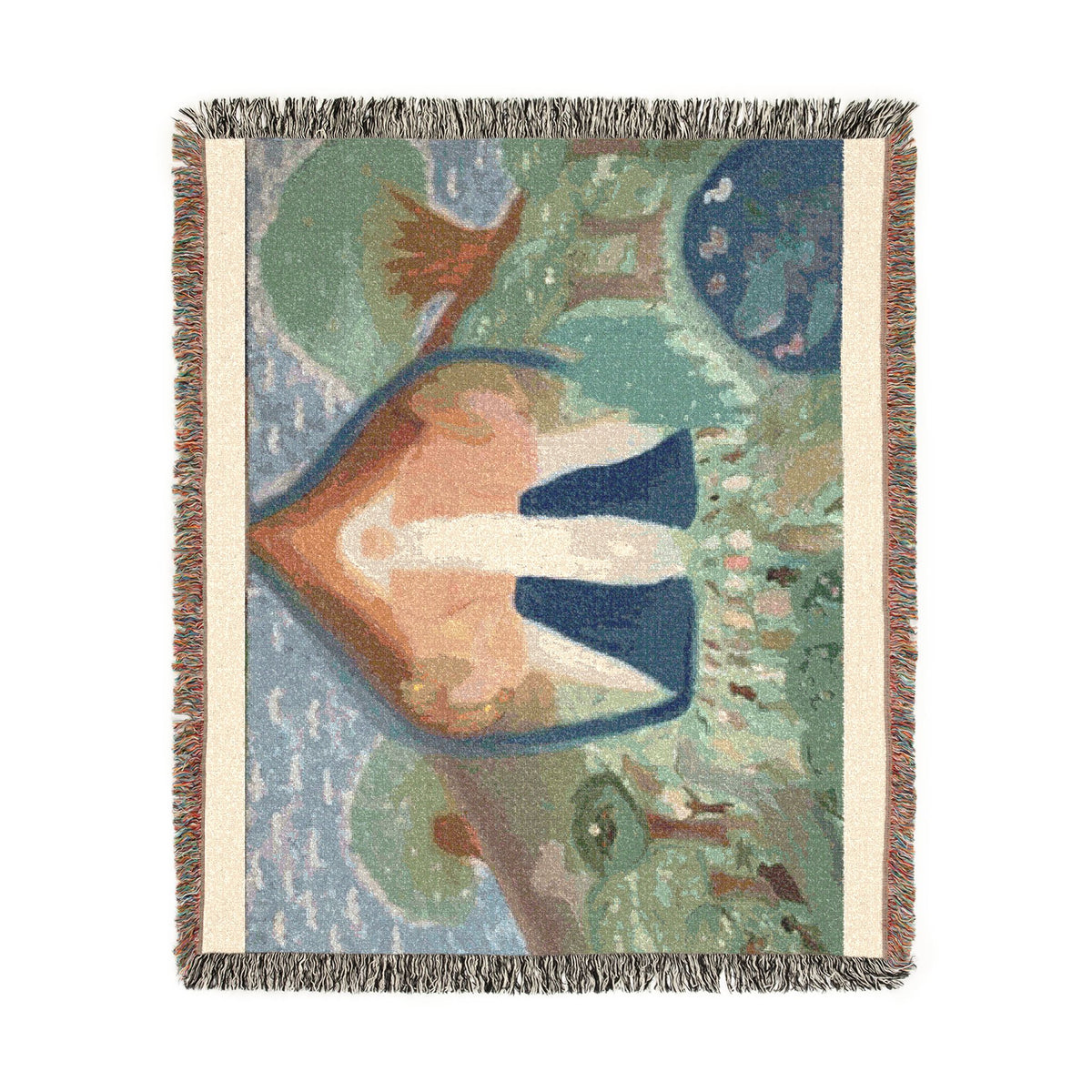 God Art by JL woven blanket : God at The Garden of Edin