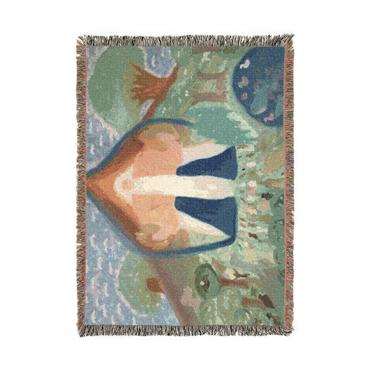 God Art by JL woven blanket : God at The Garden of Edin