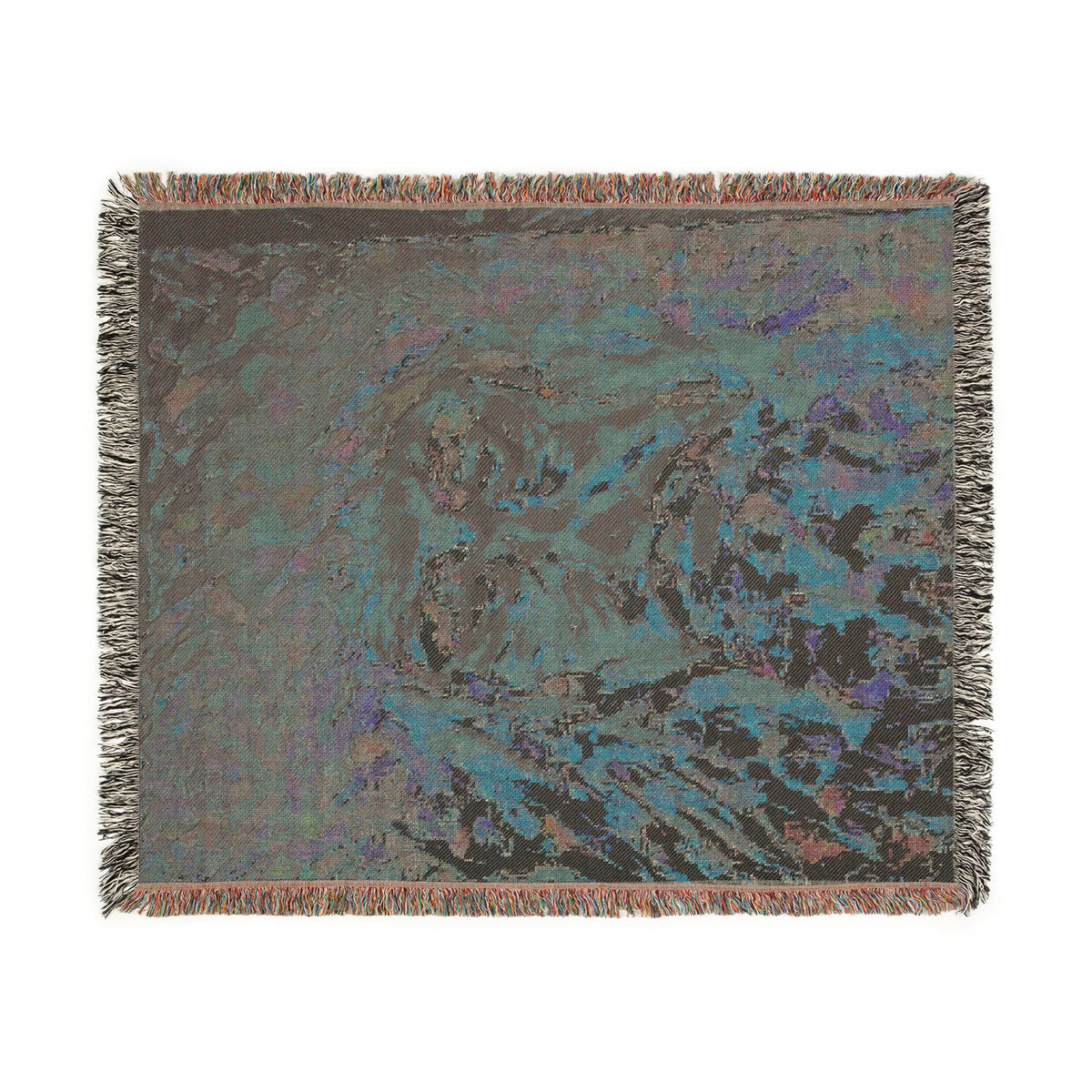 God Art by JL woven blanket : Face of God