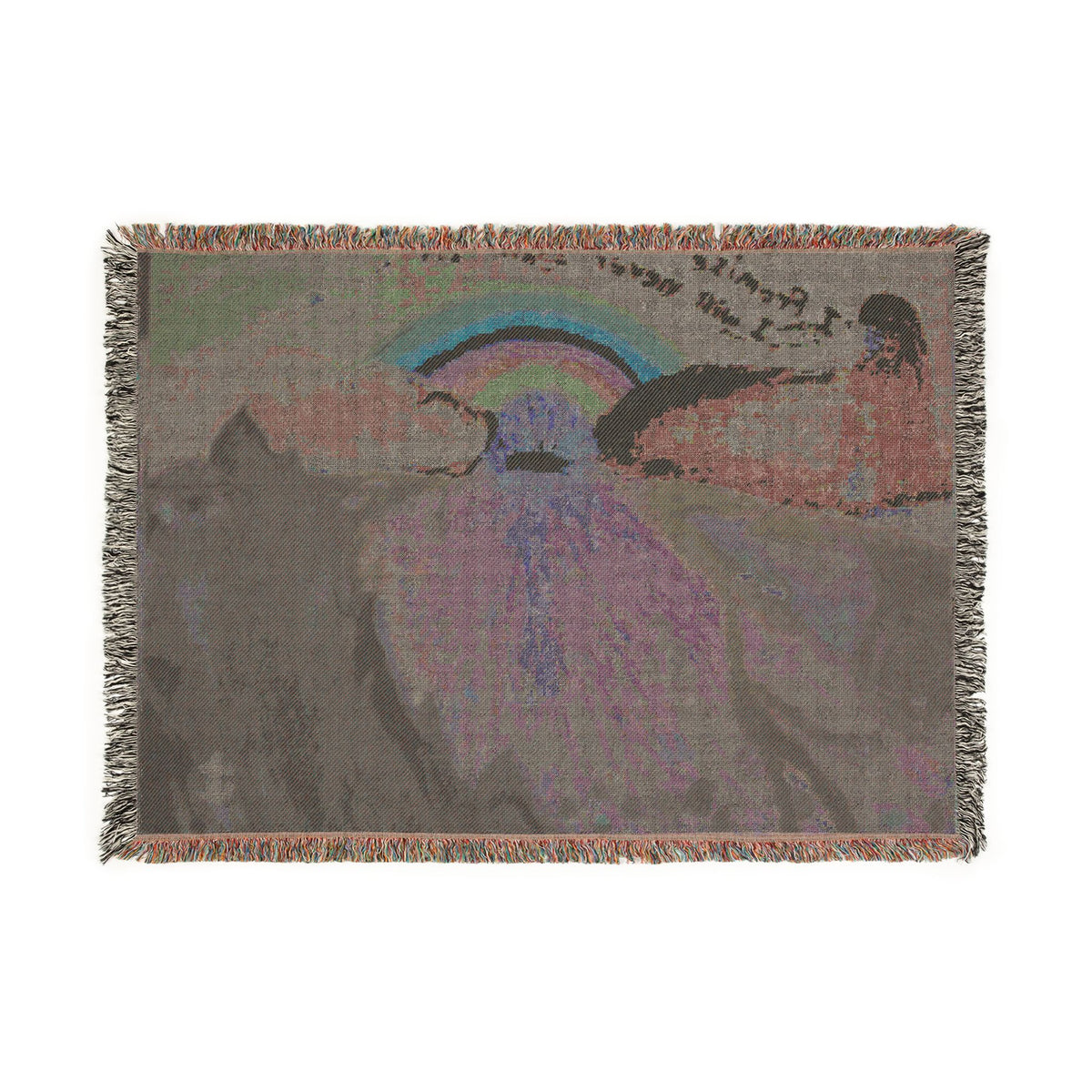 God Art by JL woven blanket : Noah's Ark and The Promise of God