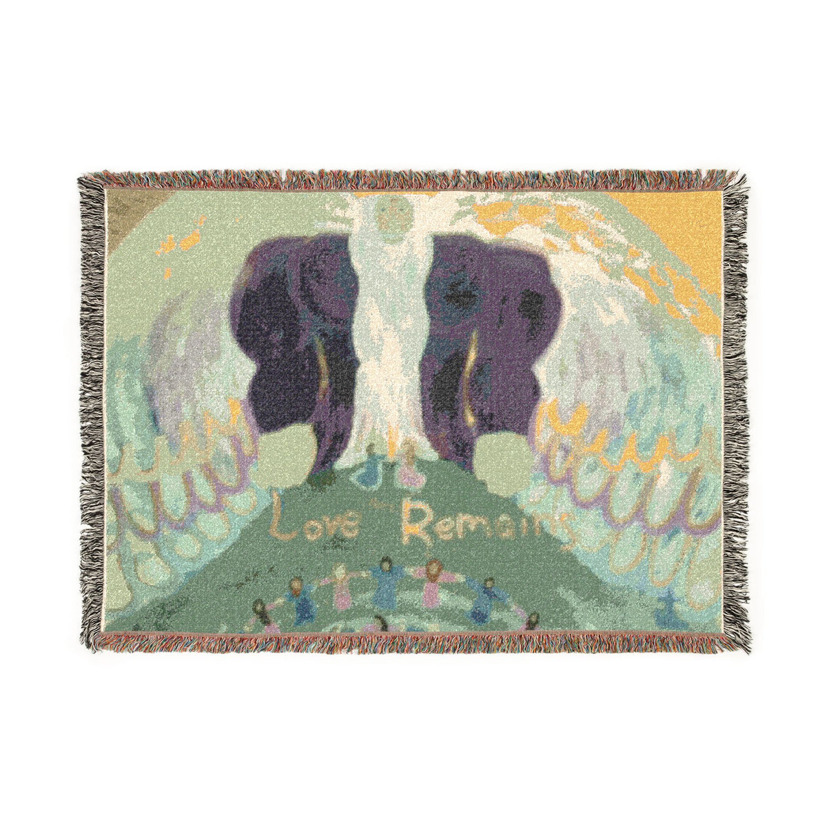 God Art by JL woven blanket : Love Remains