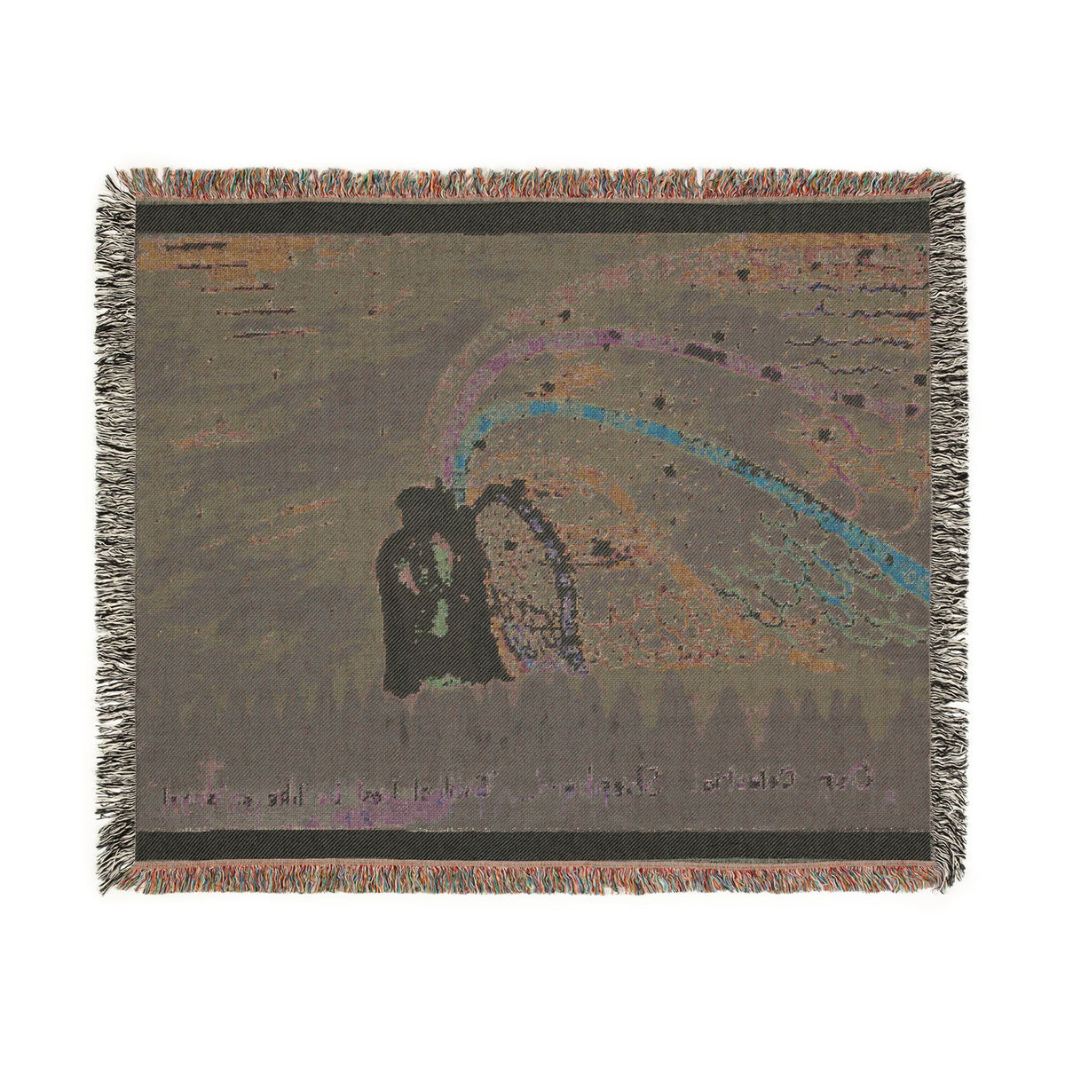 God Art by JL woven blanket : Our Celestial Shepherd