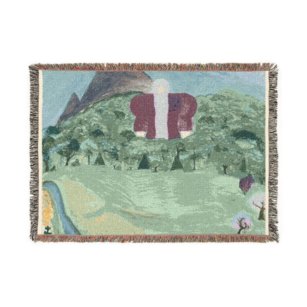 God Art by JL woven blanket  "The giant in the forest"