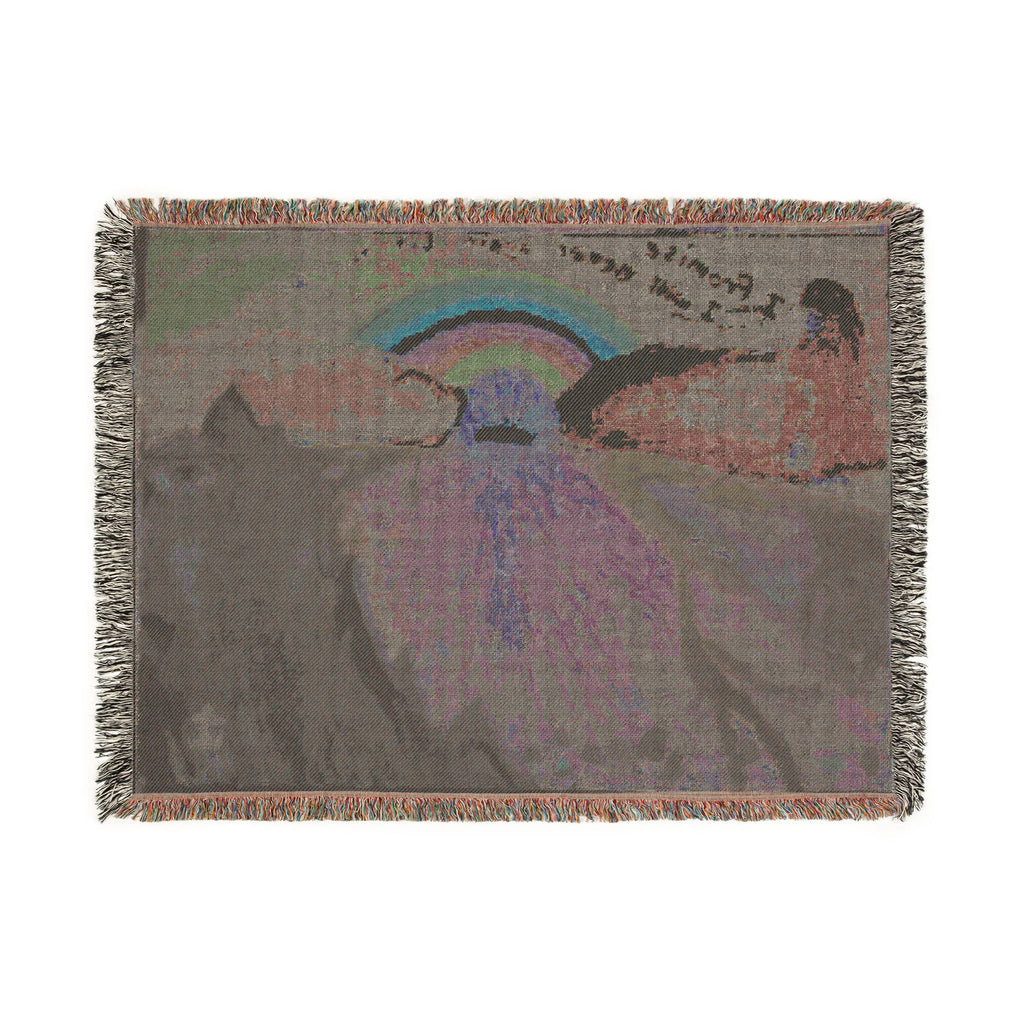God Art by JL woven blanket : Noah's Ark and The Promise of God