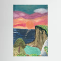 Paper Print art of JL : Tropical Cliff Jumping