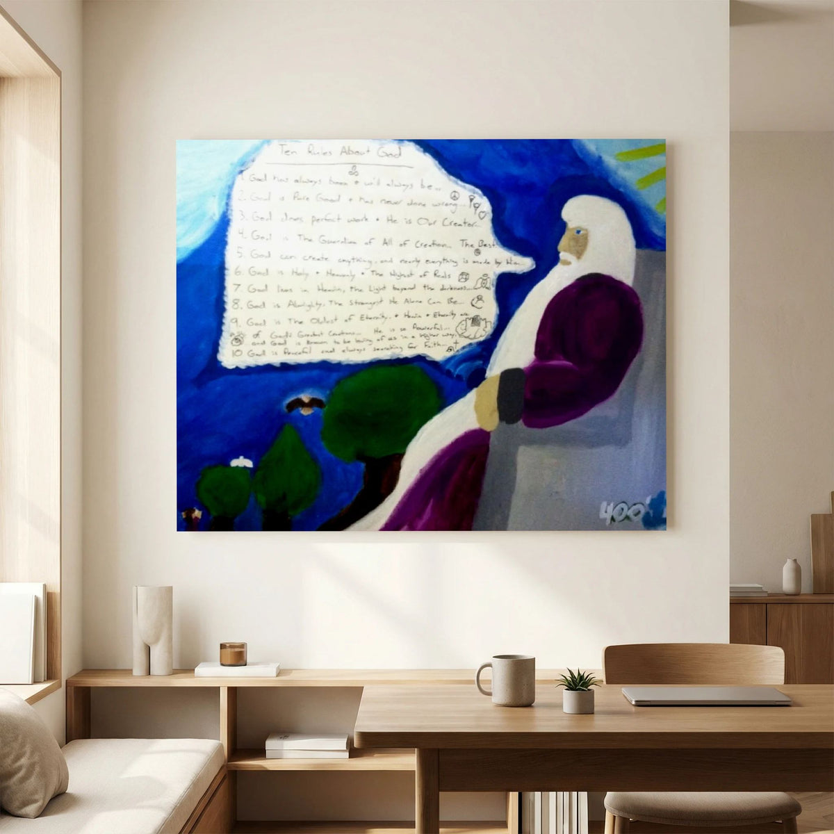Paper Print art of JL : Ten Rules about God