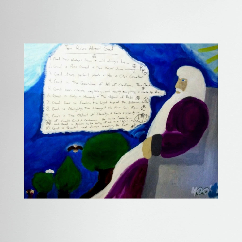 Paper Print art of JL : Ten Rules about God