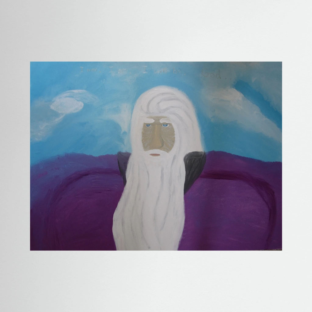 Paper Print art of JL : I was, I am, I will be God
