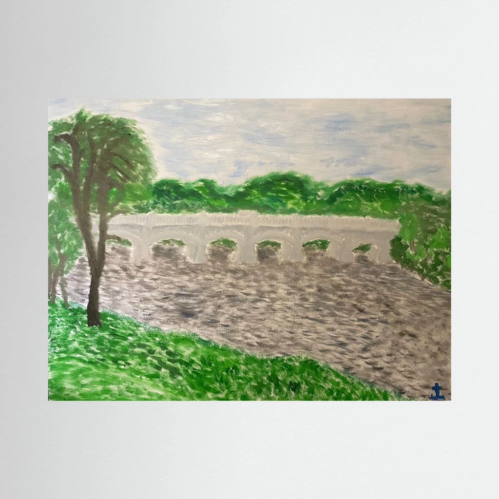 Paper Print art of JL : Champlin Bridge