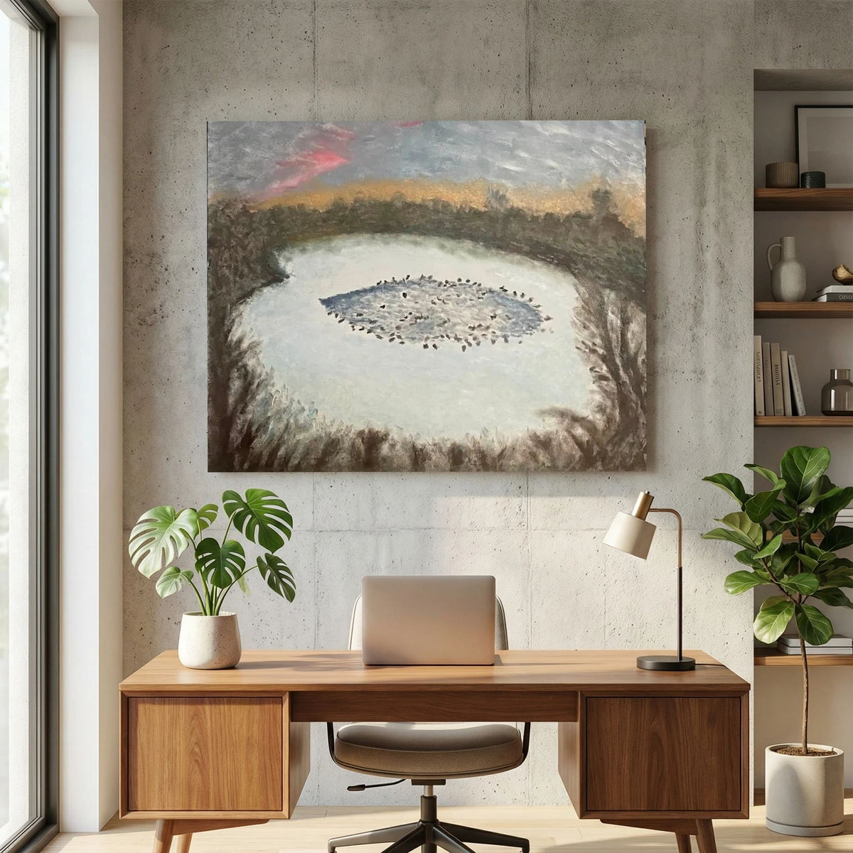 Paper Print art of JL : Duck Pond