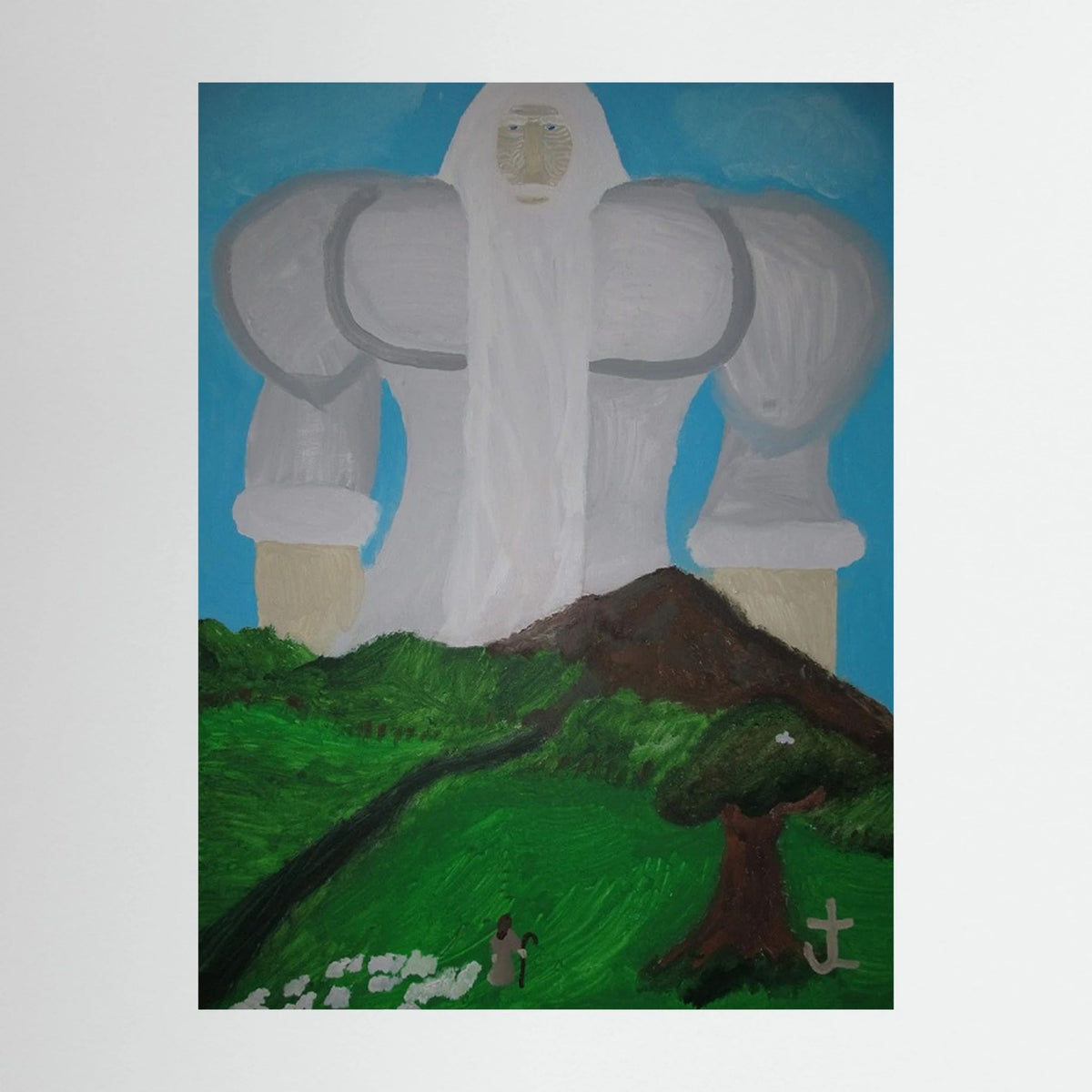 Paper Print art of JL : The Guardian God 