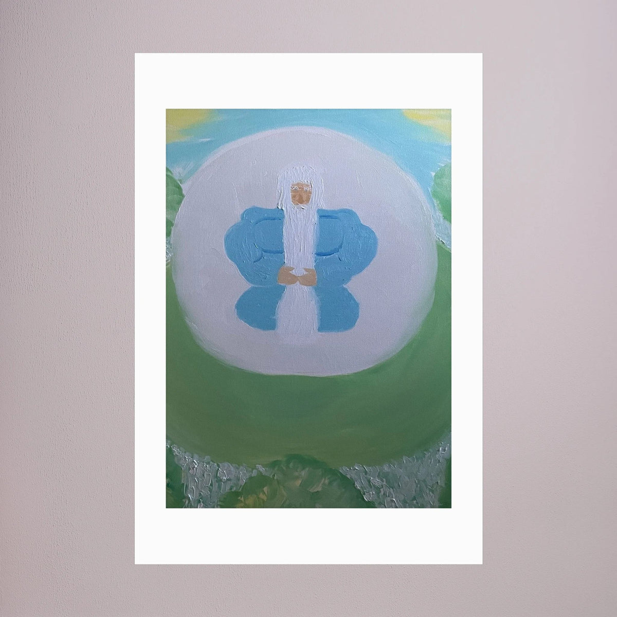 Paper Print art of JL : White Lotus Garden