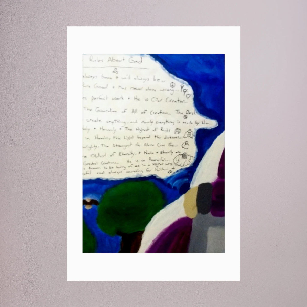 Paper Print art of JL : Ten Rules about God