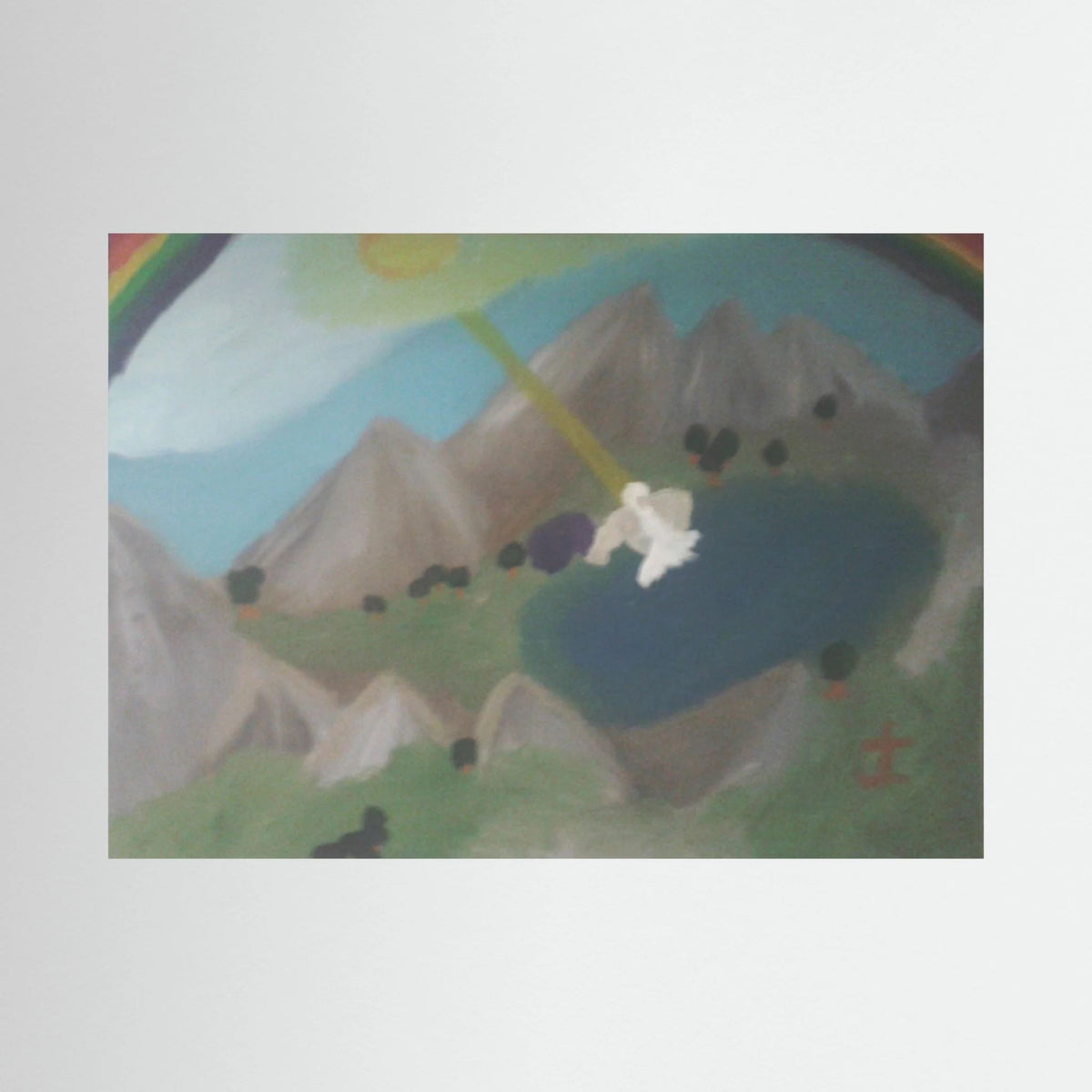 Paper Print art of JL : Lake of God